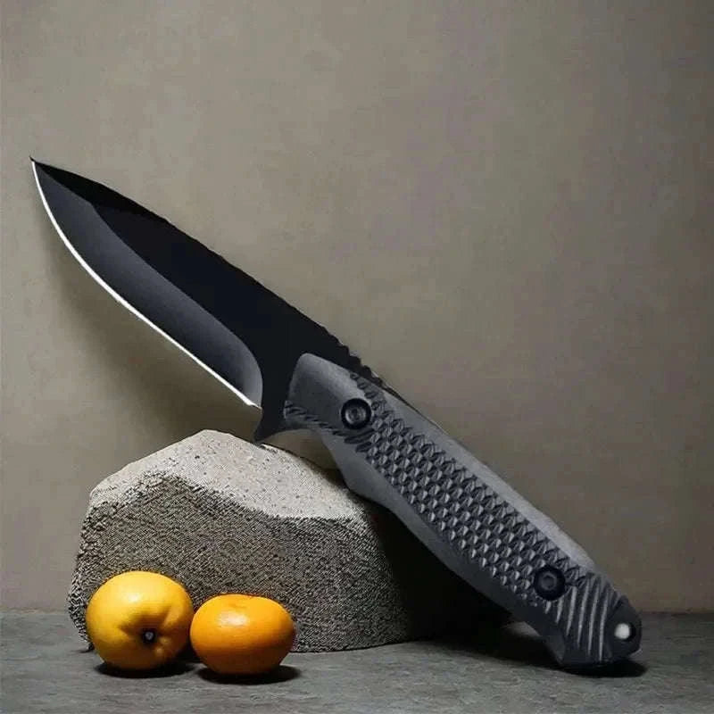 Stainless Steel Sheath Pocket Knife for Outdoor Tasks-BLACK