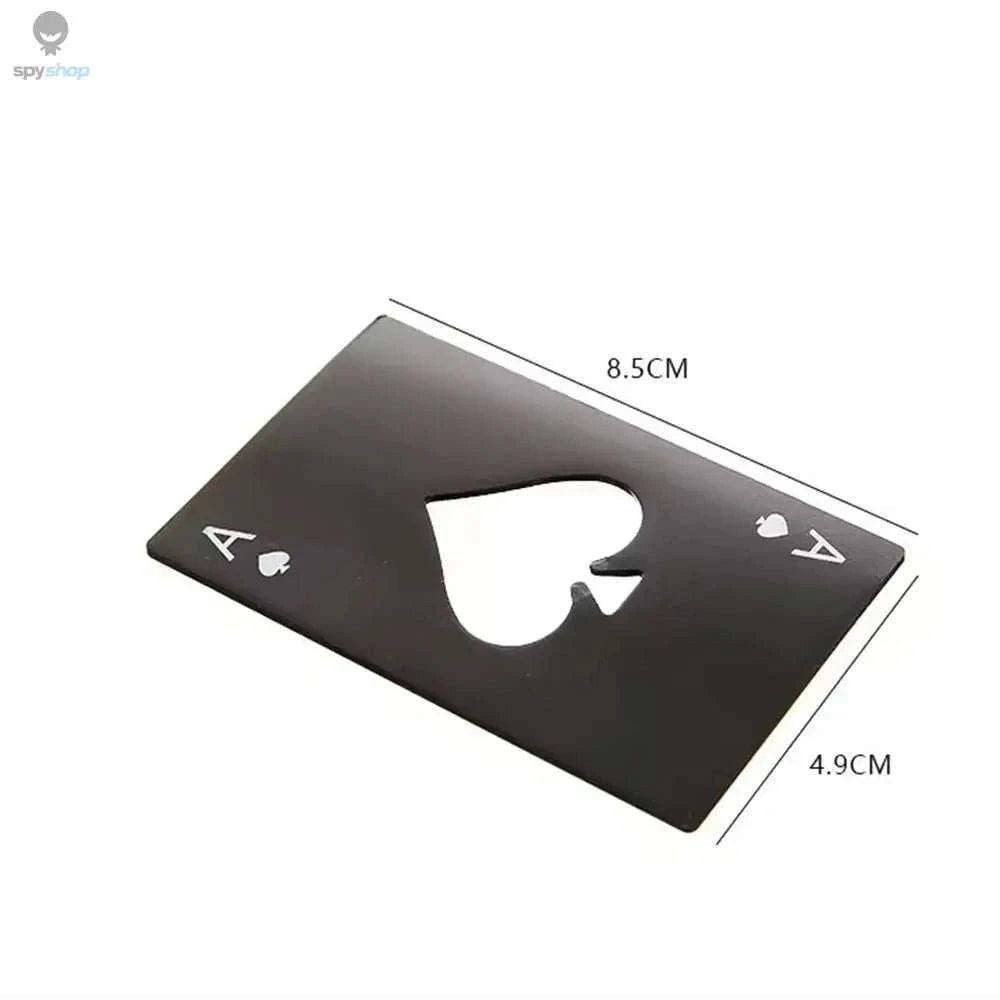 Stainless Steel Spade Bottle Opener, Slim Wallet-Sized Tool-silvery