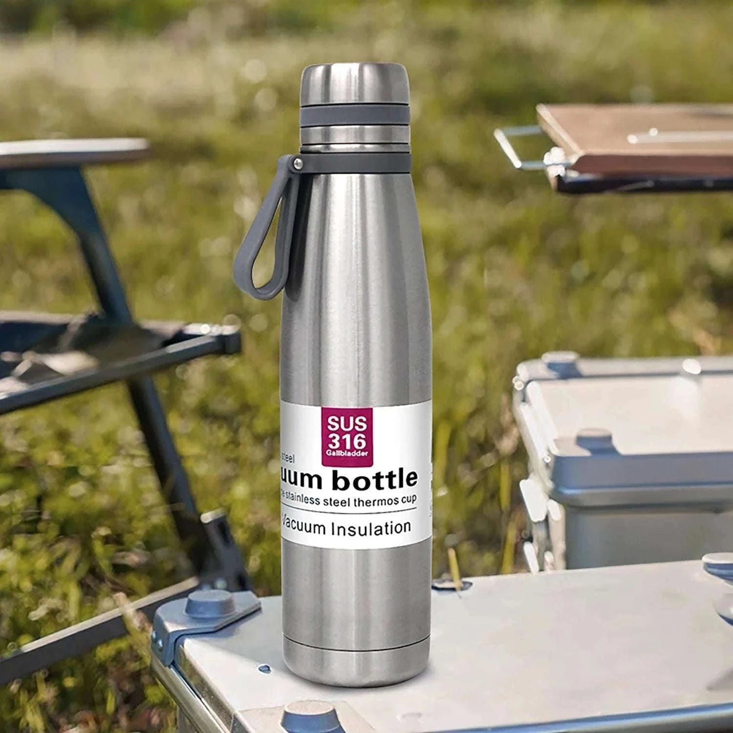 Stainless Steel Thermos Bottle, Large-Capacity Insulated Flask-1500ml yellow
