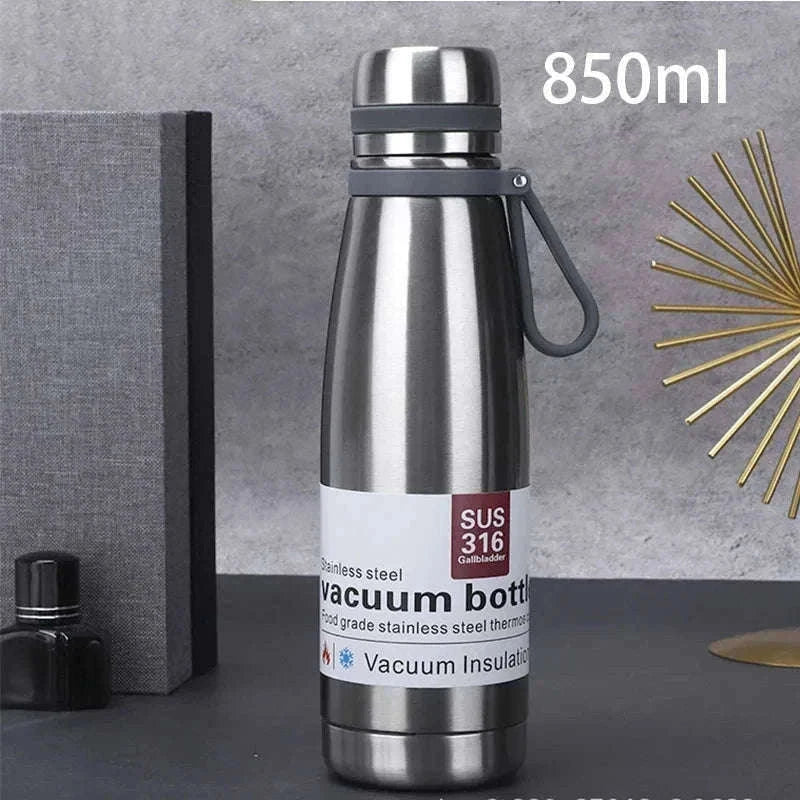 Stainless Steel Thermos Bottle, Large-Capacity Insulated Flask-1500ml yellow