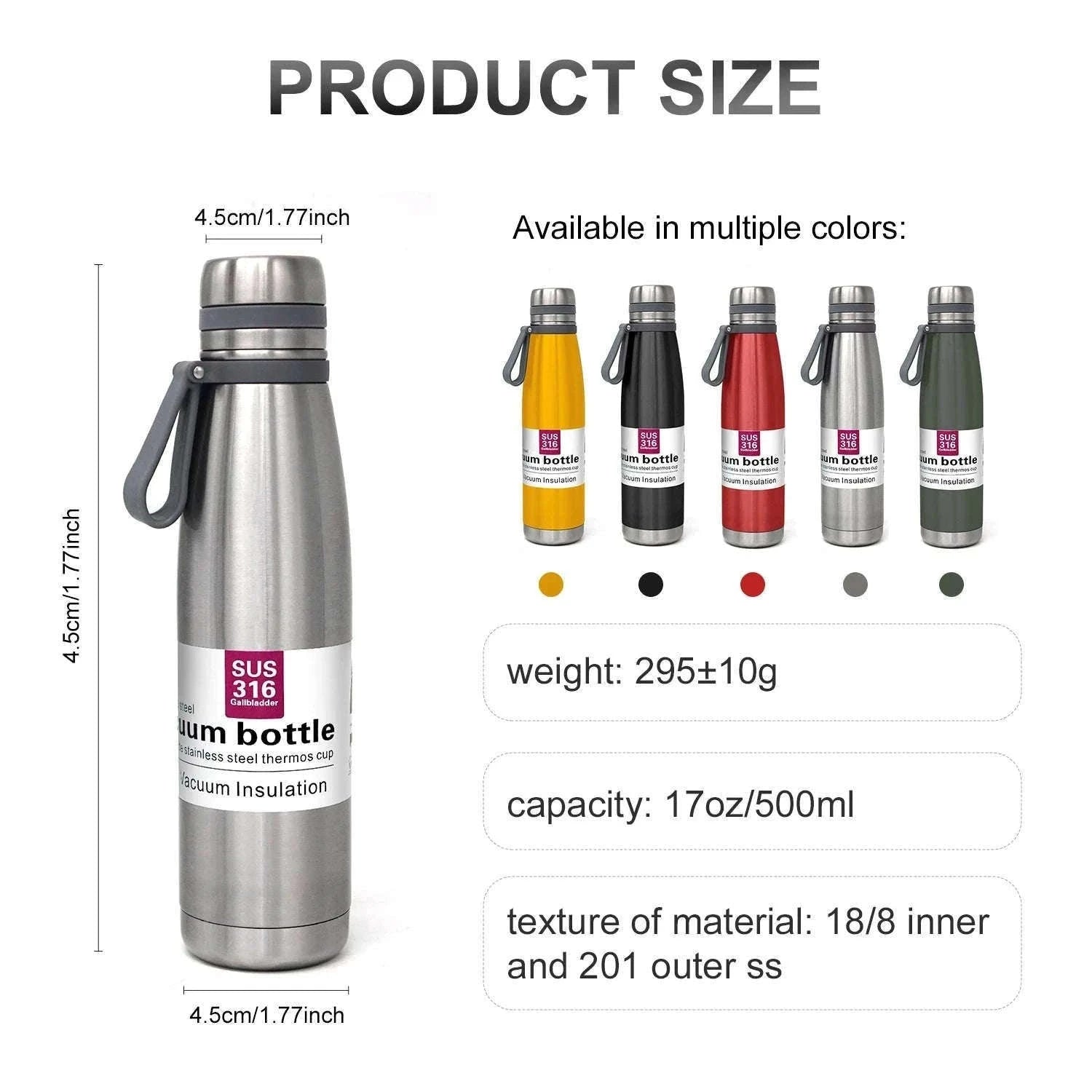 Stainless Steel Thermos Bottle, Large-Capacity Insulated Flask-1500ml yellow