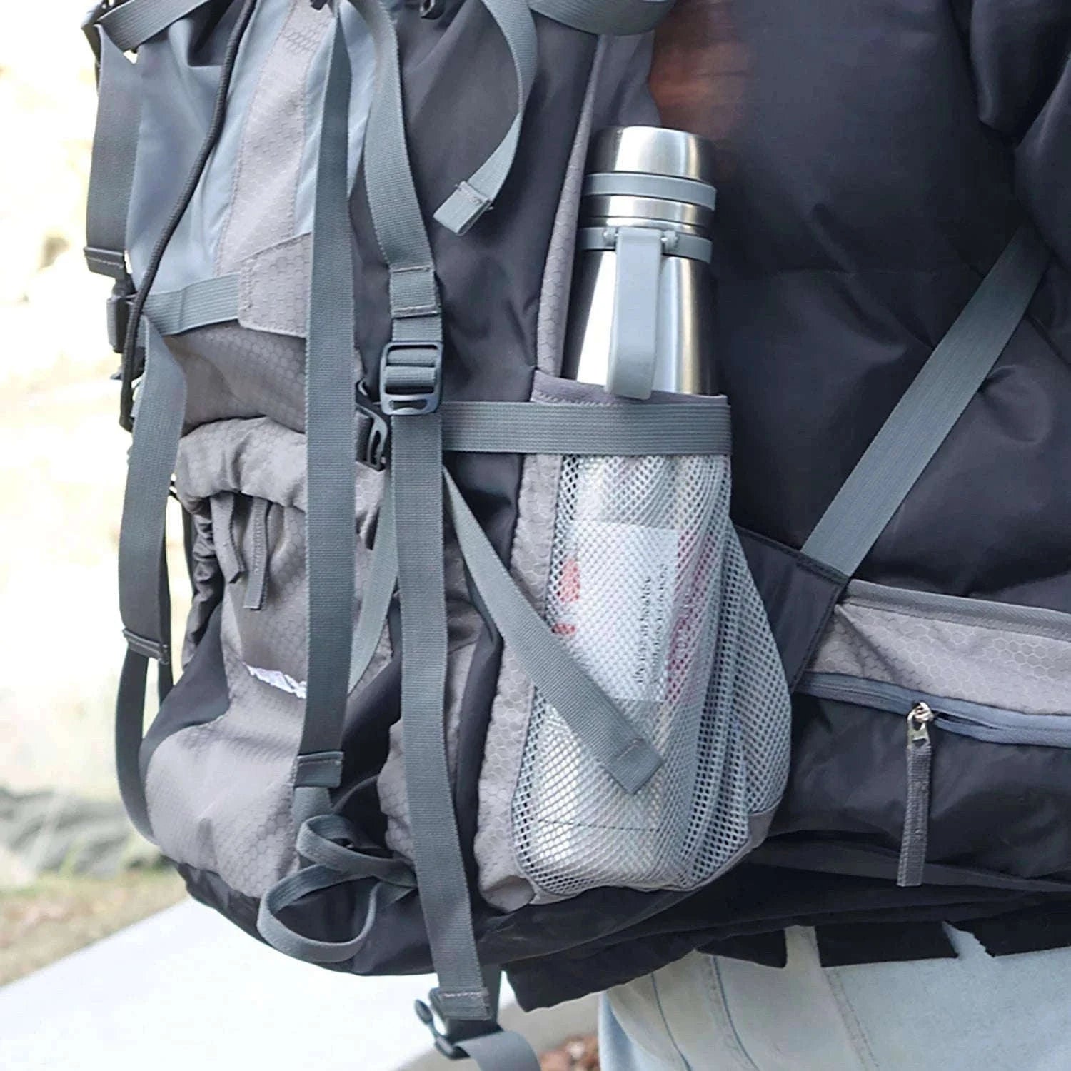 Stainless Steel Thermos Bottle, Large-Capacity Insulated Flask-1500ml yellow