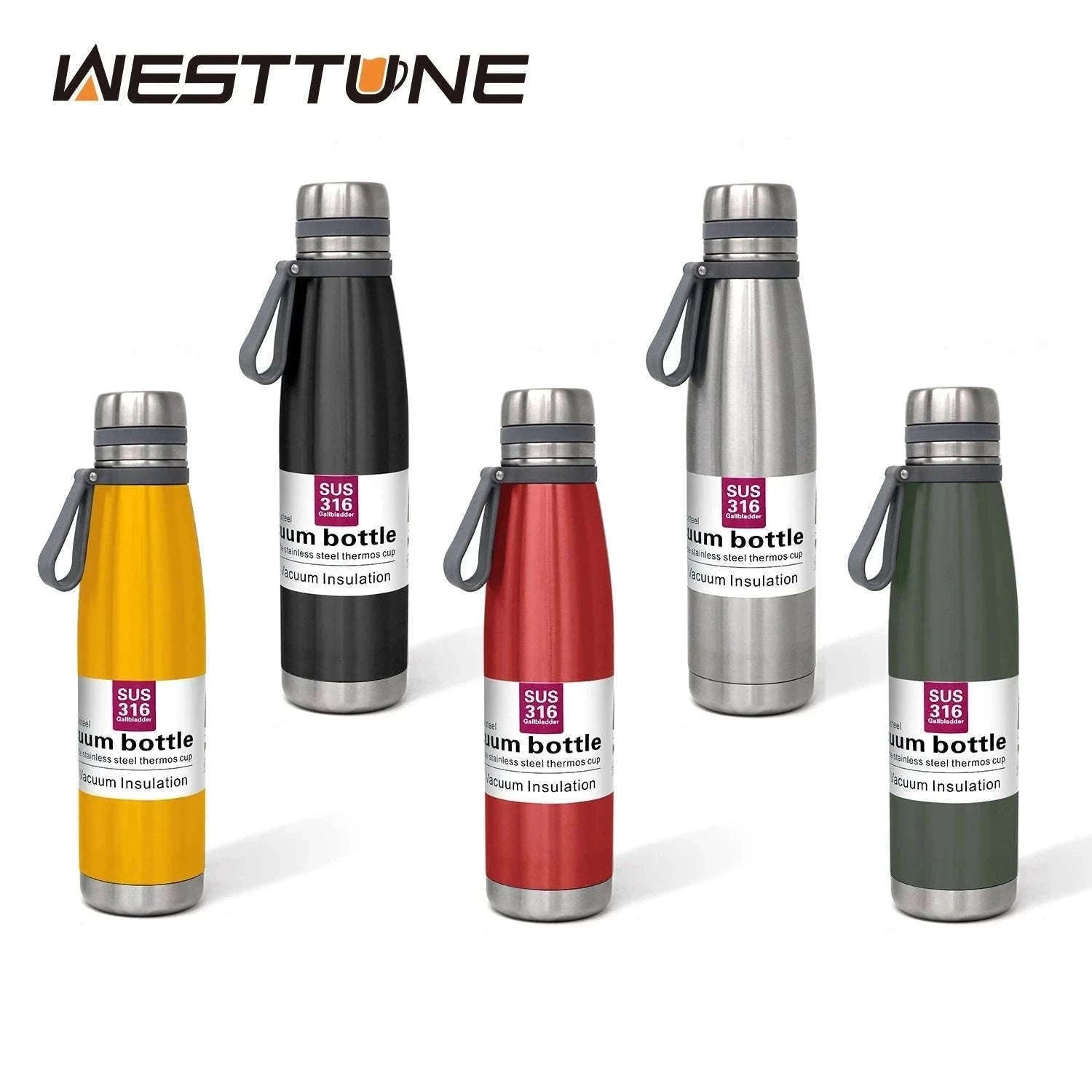 Stainless Steel Thermos Bottle, Large-Capacity Insulated Flask-1500ml yellow