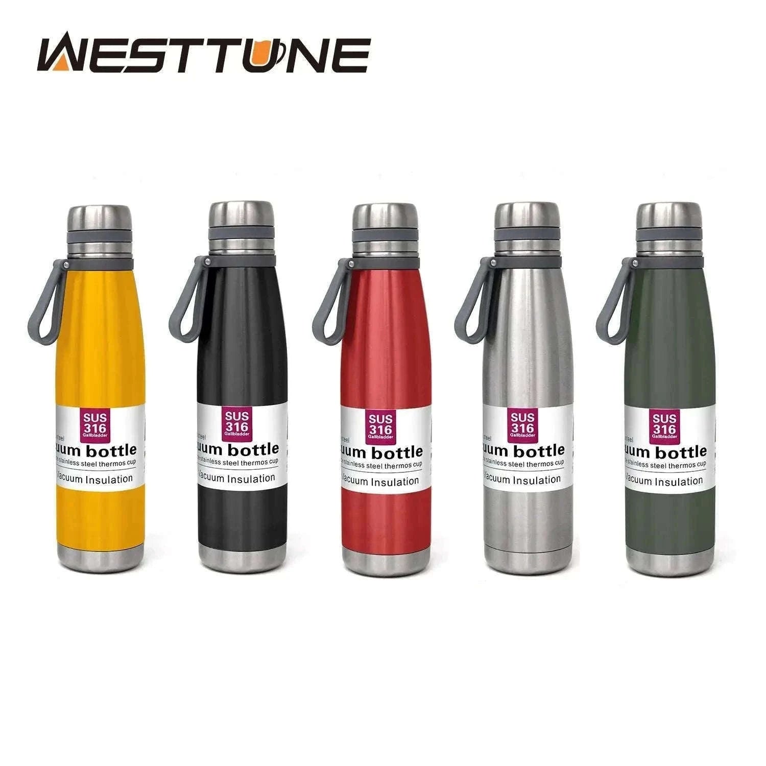 Stainless Steel Thermos Bottle, Large-Capacity Insulated Flask-1500ml yellow