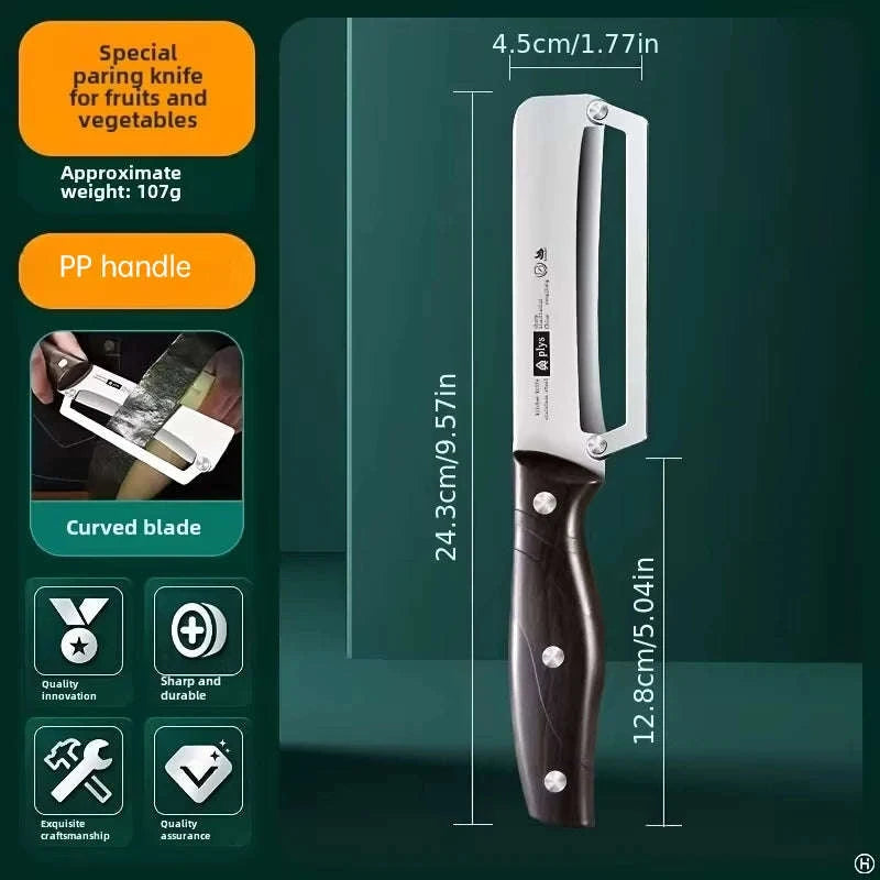 Stainless Steel Vegetable Peeler with Wooden Handle for Smooth Prep-United States / B