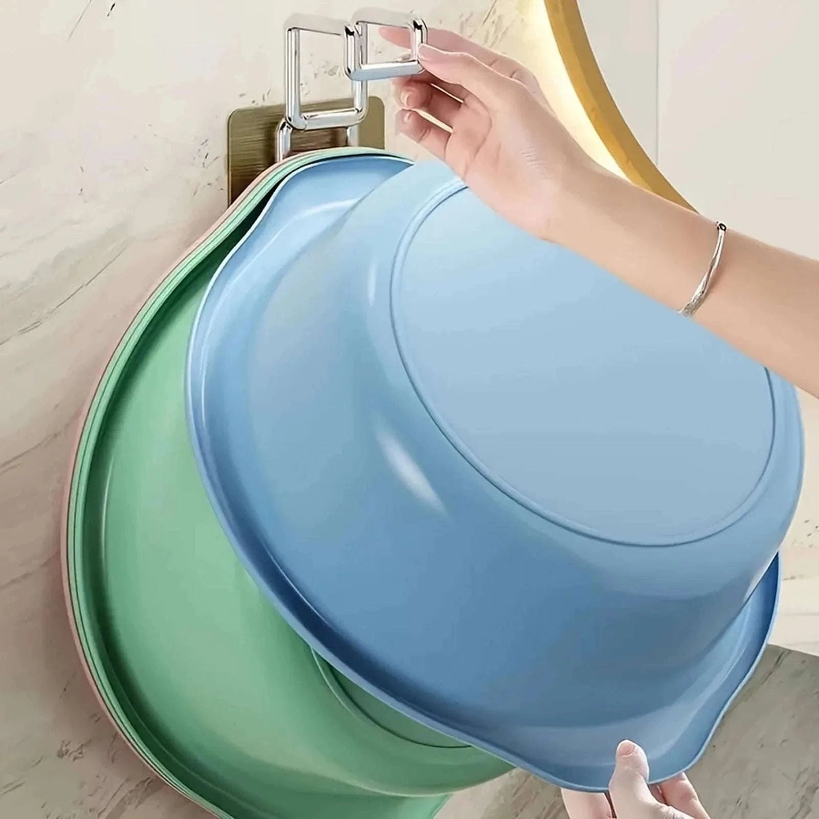 Stainless Steel Washbasin Hook for Tidy Sink Storage-6 Pieces