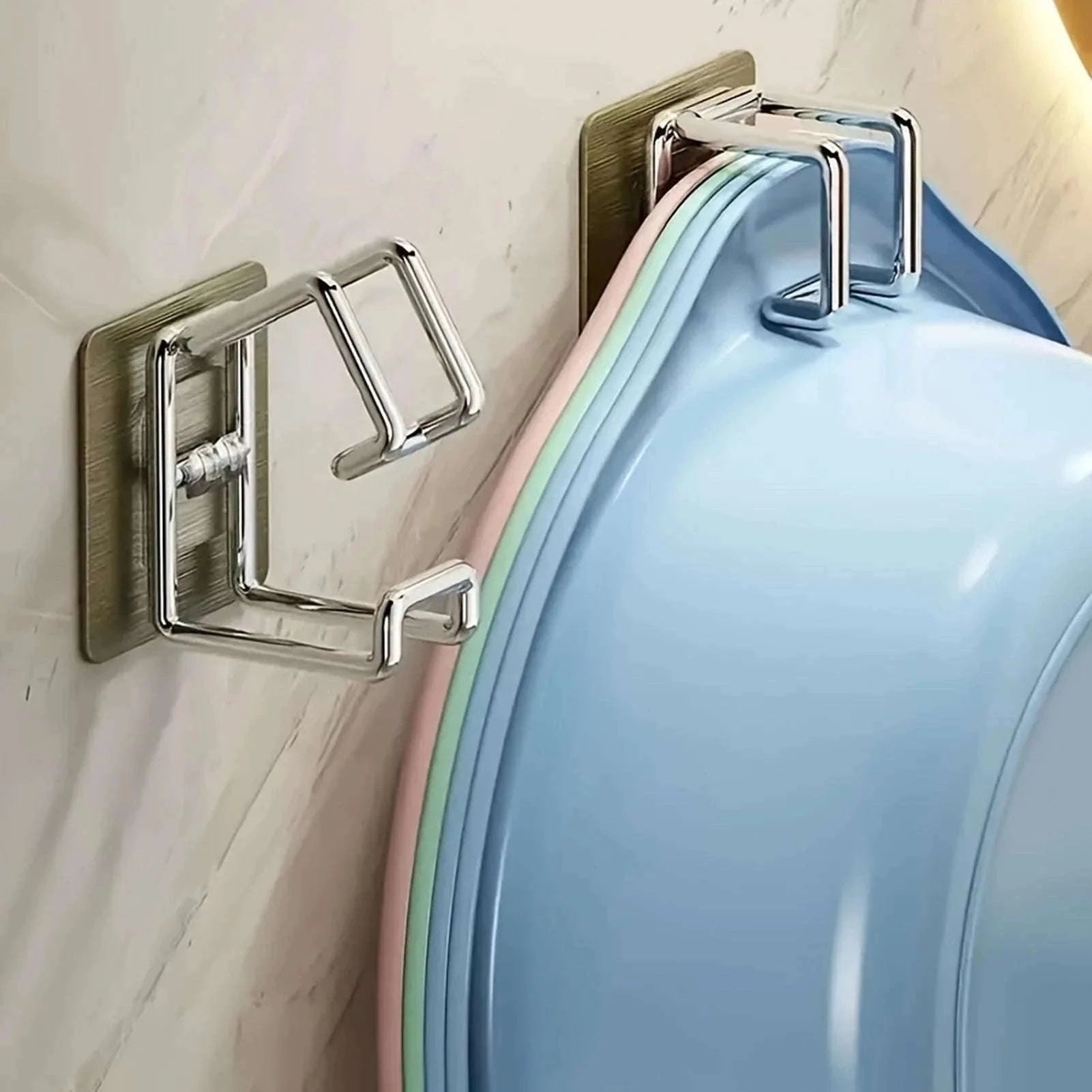 Stainless Steel Washbasin Hook for Tidy Sink Storage-6 Pieces