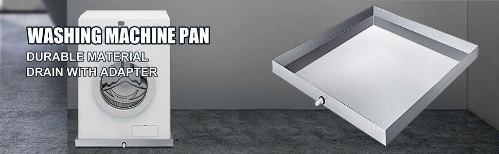 Stainless Steel Washing Machine Drain Pan with Welded Corners-32x30x2 Inch / United States