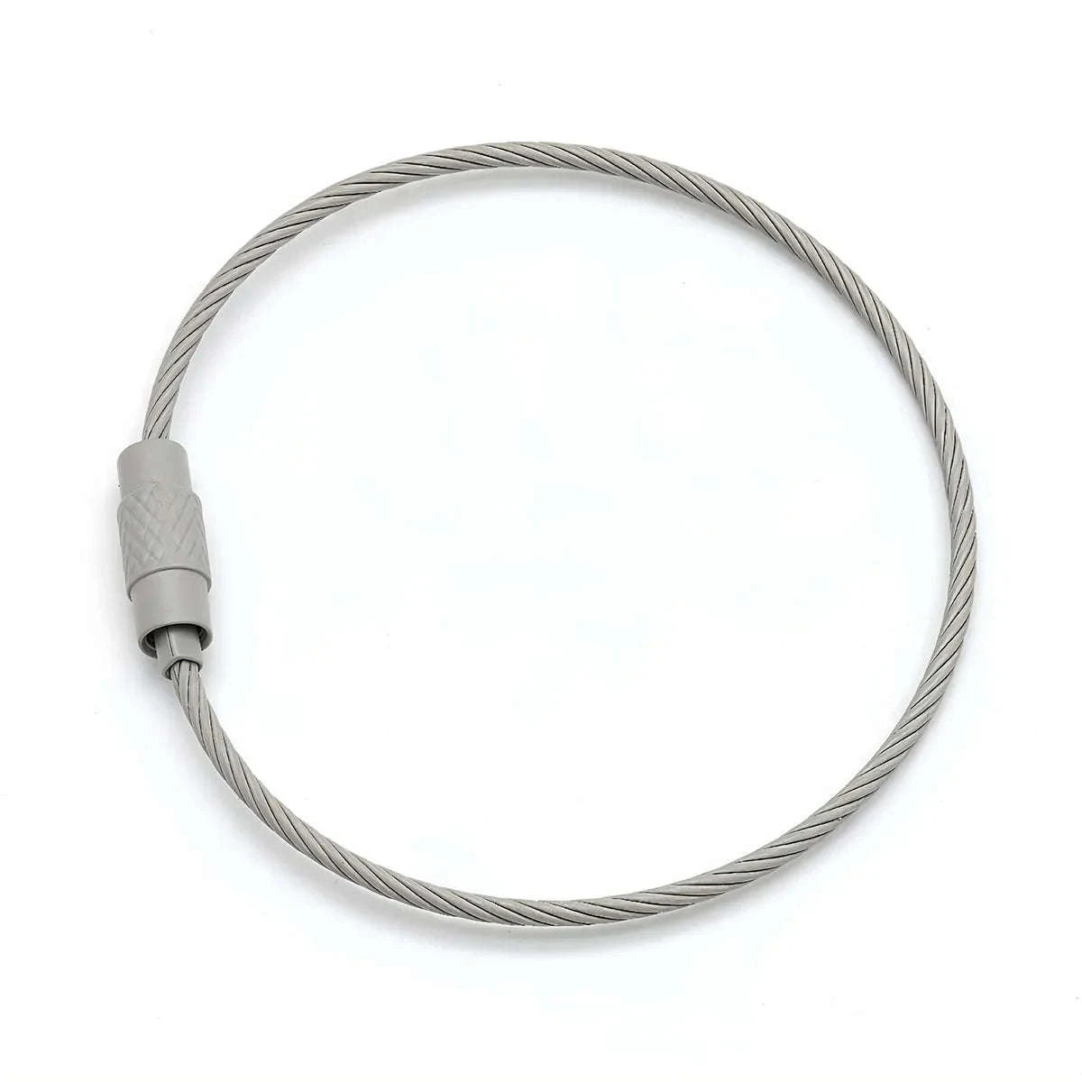 Stainless Steel Wire Keychain Ring Loop, 5/10 Pieces-Rose Red / 10pcs