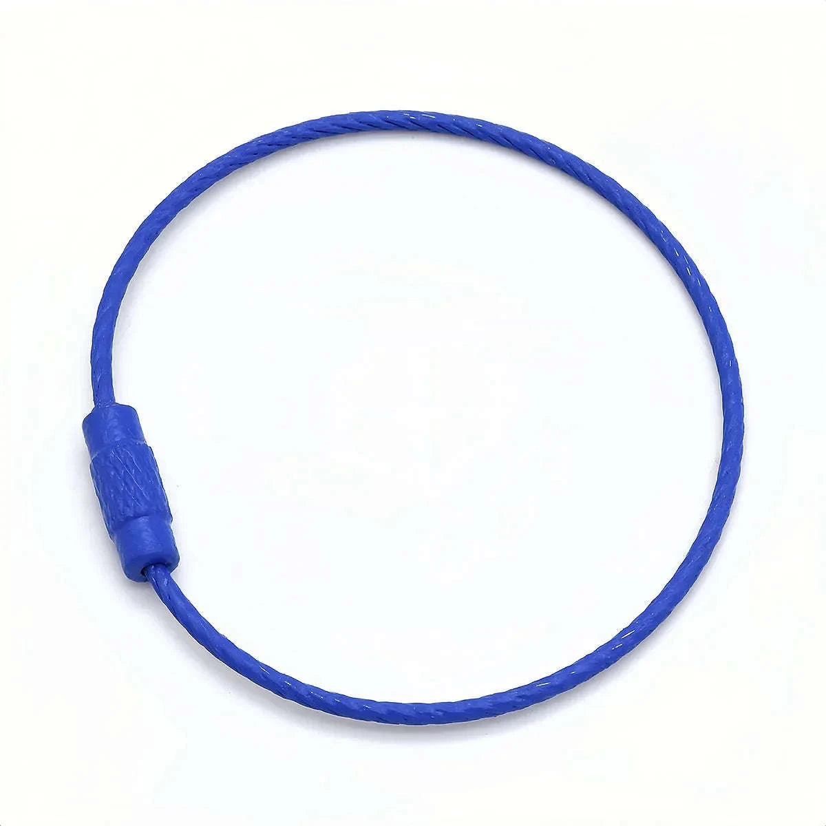 Stainless Steel Wire Keychain Ring Loop, 5/10 Pieces-Rose Red / 10pcs