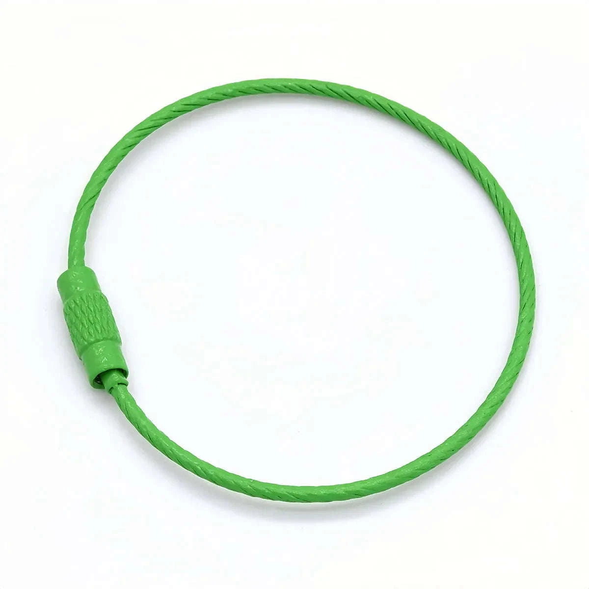 Stainless Steel Wire Keychain Ring Loop, 5/10 Pieces-Rose Red / 10pcs