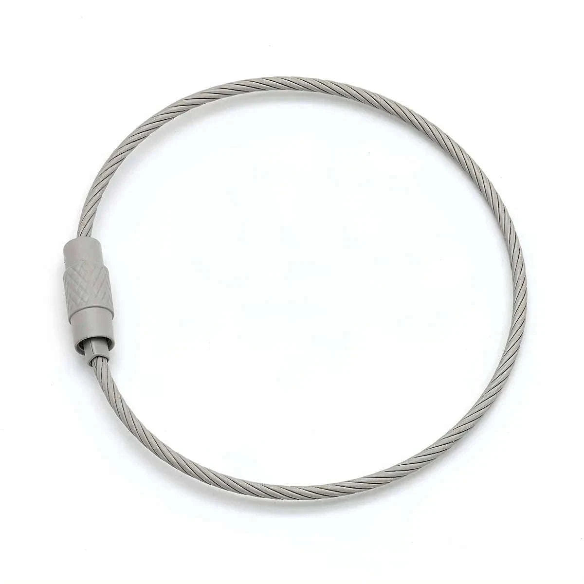Stainless Steel Wire Keychain Ring Loop, 5/10 Pieces-Rose Red / 10pcs