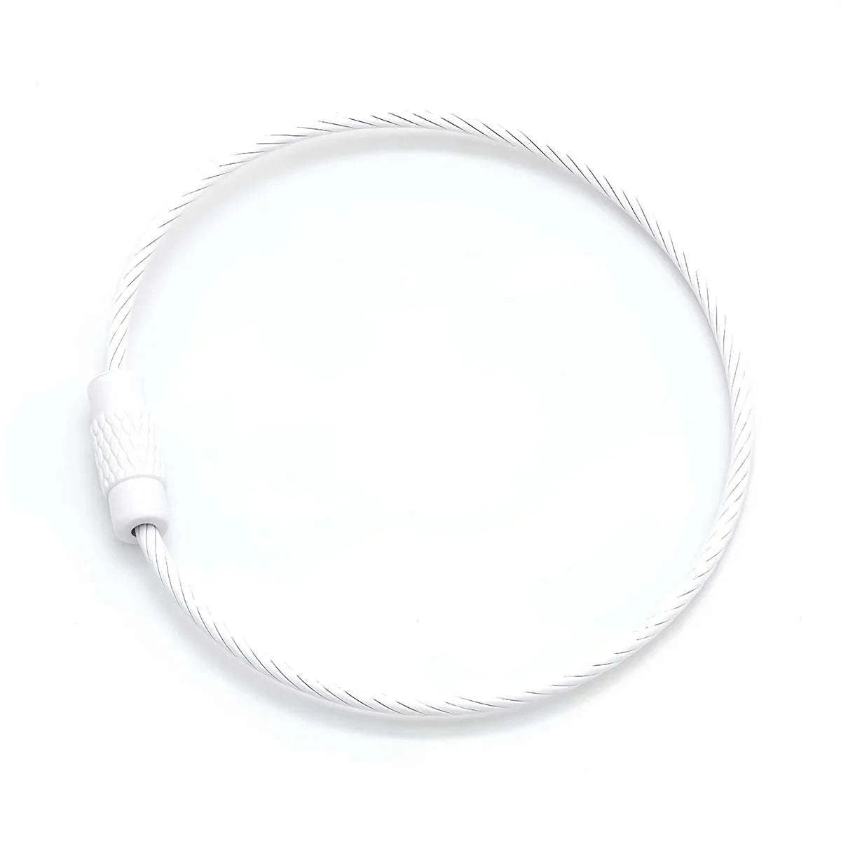 Stainless Steel Wire Keychain Ring Loop, 5/10 Pieces-Rose Red / 10pcs