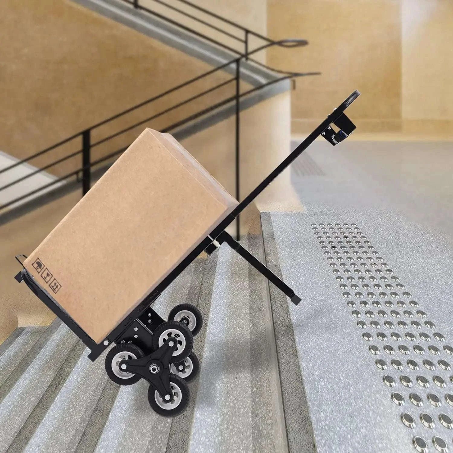 Stair Climbing Cart 460 lbs Folding Trolley with 6 Wheels-United States
