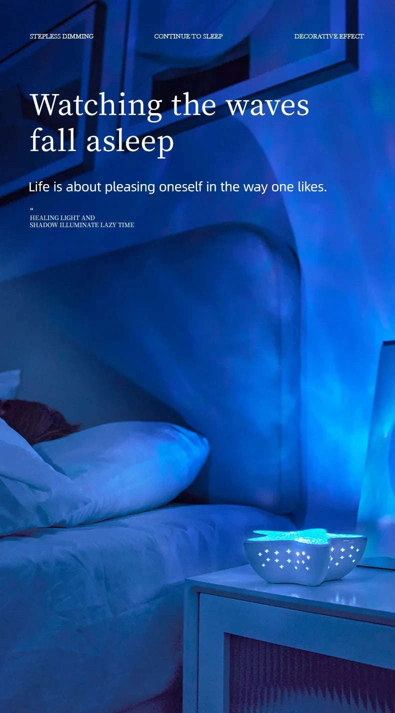 Starfish LED Night Light Rechargeable Ocean Wave Projector-Starfish Lamp / China Mainland