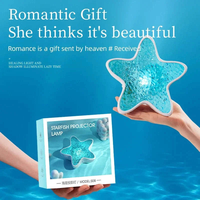 Starfish LED Night Light Rechargeable Ocean Wave Projector-Starfish Lamp / China Mainland