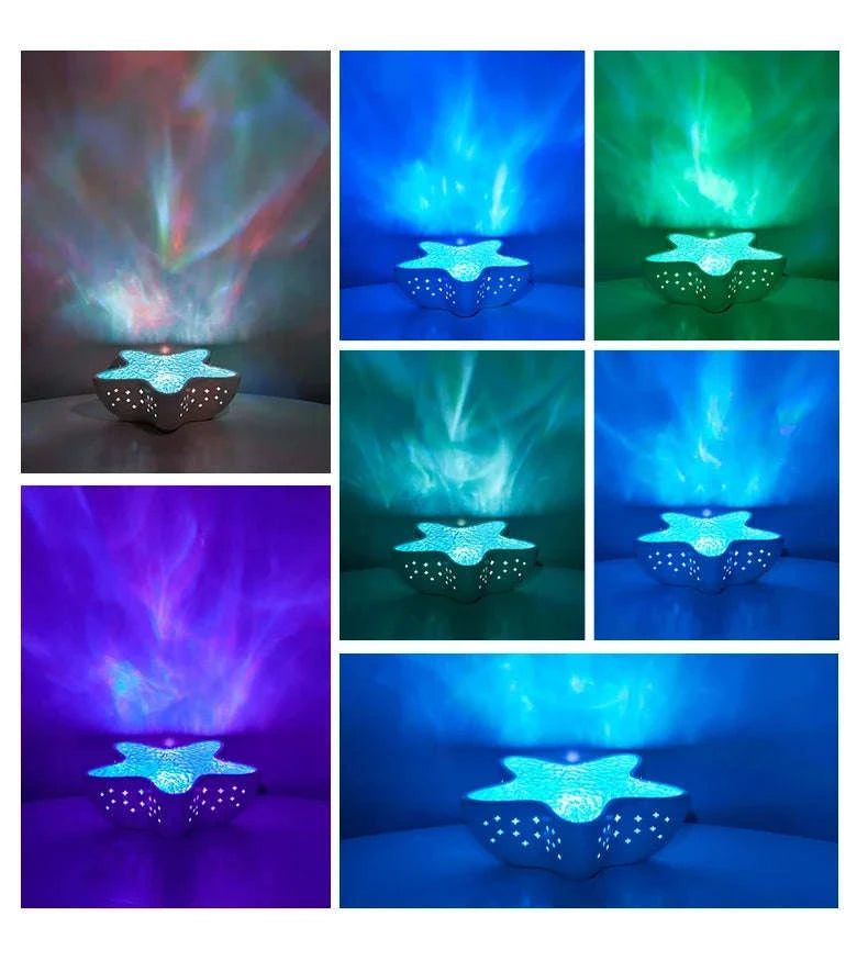 Starfish LED Night Light Rechargeable Ocean Wave Projector-Starfish Lamp / China Mainland