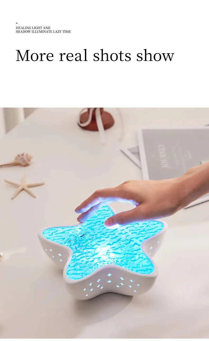 Starfish LED Night Light Rechargeable Ocean Wave Projector-Starfish Lamp / China Mainland
