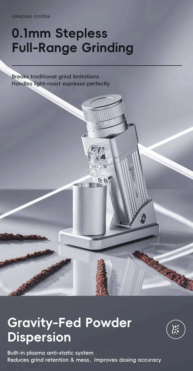 STARSEEKER E55Pro Electric Coffee Grinder 55MM Titanium Burr-PRO-white-plasma / Poland / 110V-240V|EU
