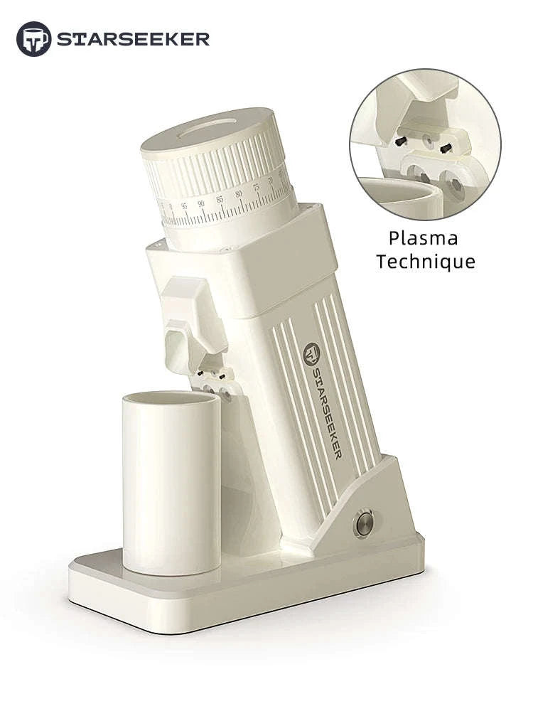 STARSEEKER E55Pro Electric Coffee Grinder 55MM Titanium Burr-PRO-white-plasma / Poland / 110V-240V|EU