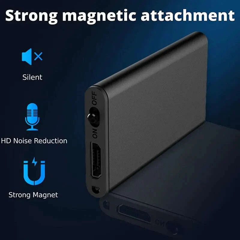 StealthRec Q1 Mini Voice Recorder – Ultra‑Thin Pocket Dictaphone-black / 32GB