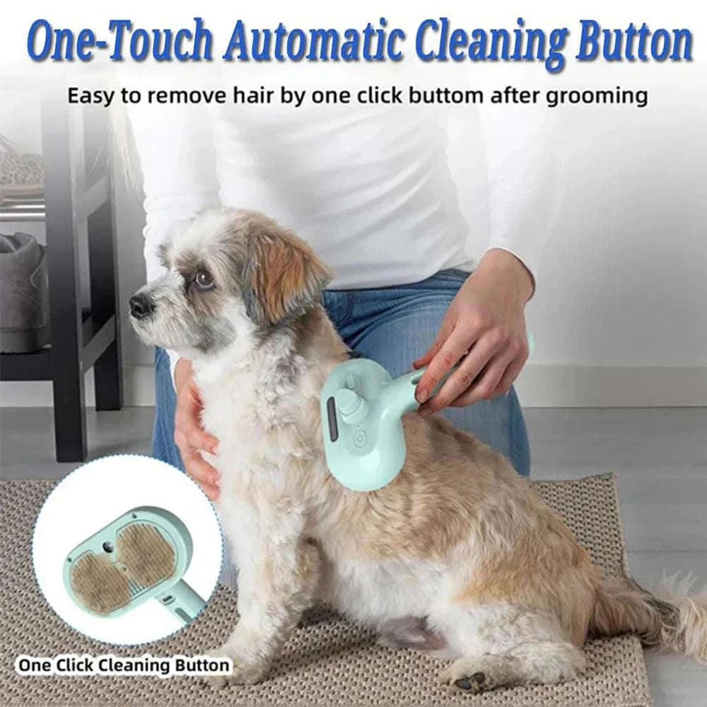 Steam Spray Dog Grooming Brush-White / CHINA