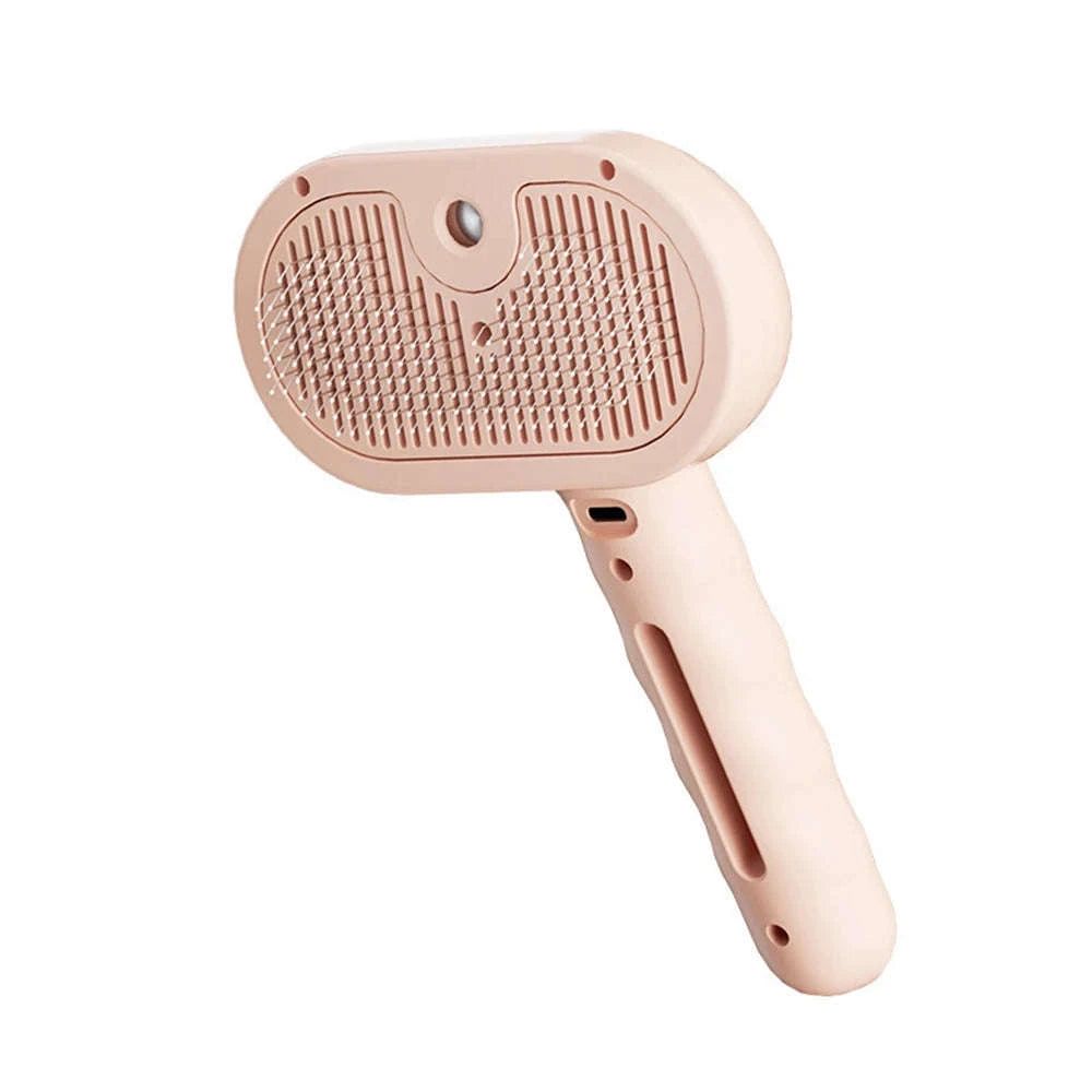 Steam Spray Dog Grooming Brush-White / CHINA