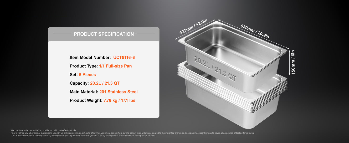 Stainless Steel Steam Table Pans Set with Lids for Catering & Food Service