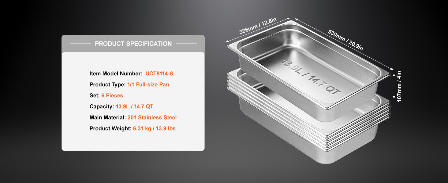 Stainless Steel Steam Table Pans Set with Lids for Catering & Food Service