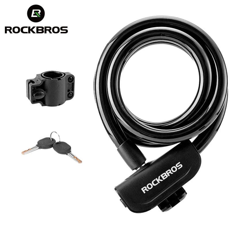 Steel Cable Bike Lock with Keyless Quick Lock-RKS515-OR