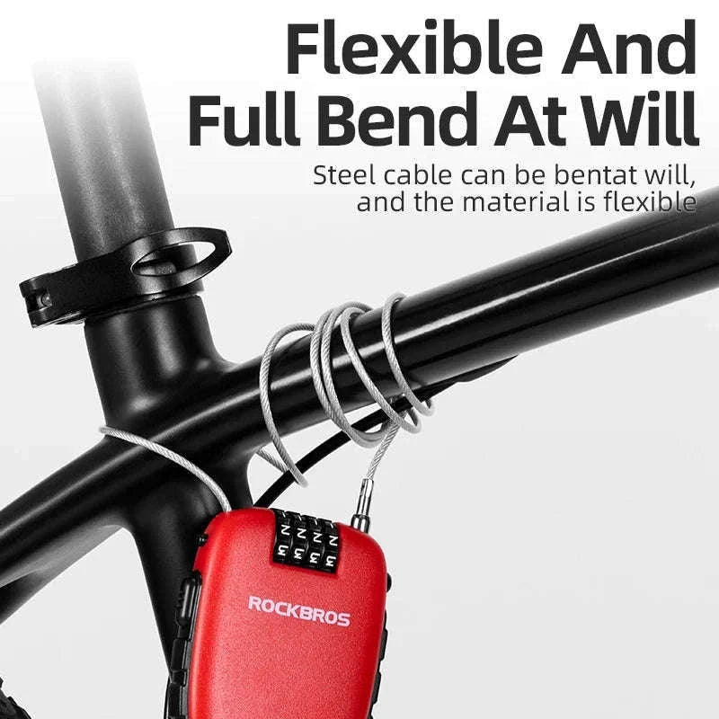 Steel Cable Password Lock for Bike and Helmet-32420981001