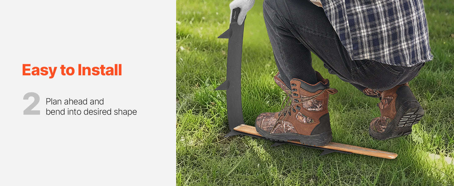Steel Landscape Edging Rust-Resistant Bendable Garden Border-39x5in 5pcs Brown / United States