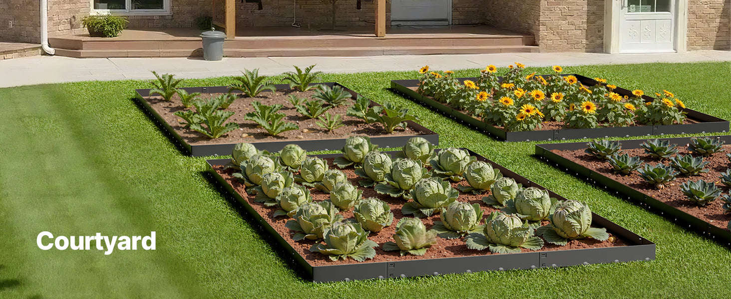 Steel Landscape Edging Rust-Resistant Bendable Garden Border-39x5in 5pcs Brown / United States