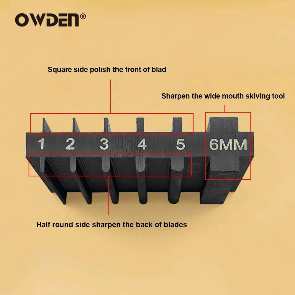 Steel Leather Skiving Tool Sharpener for Wide Blade Knife Edges-Default Title