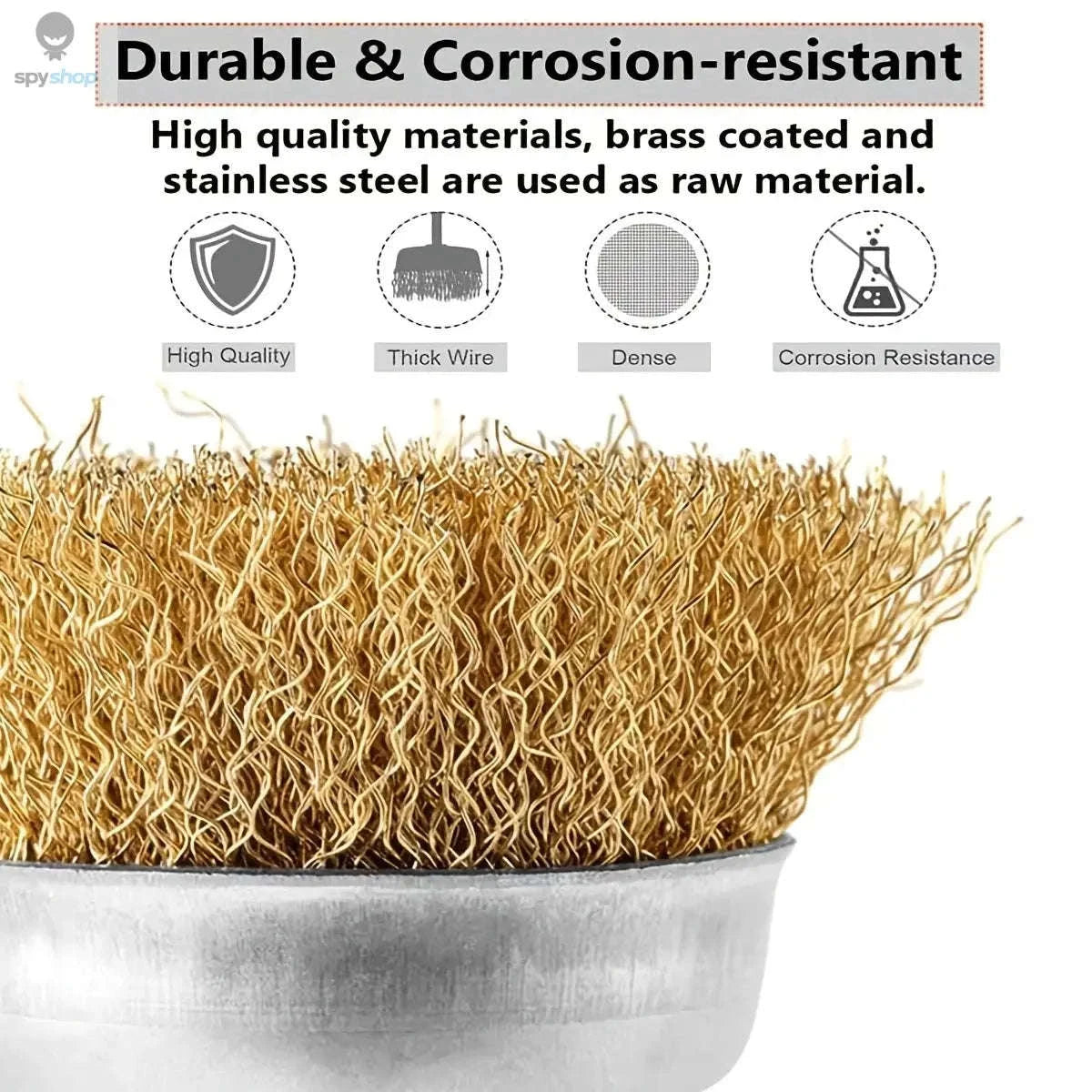 Steel Wire Brush Set – 10‑Piece Drill Attachments for Rust & Paint Removal-3PC