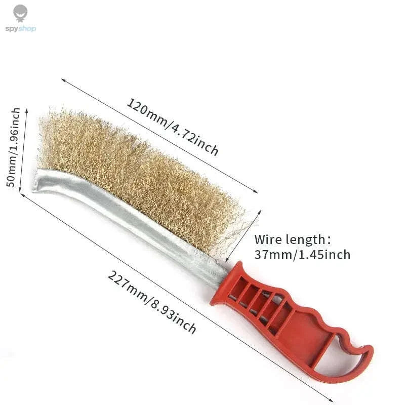 Steel Wire Rust Removal Brush for BBQ & Metal Cleaning-sliver steel brush