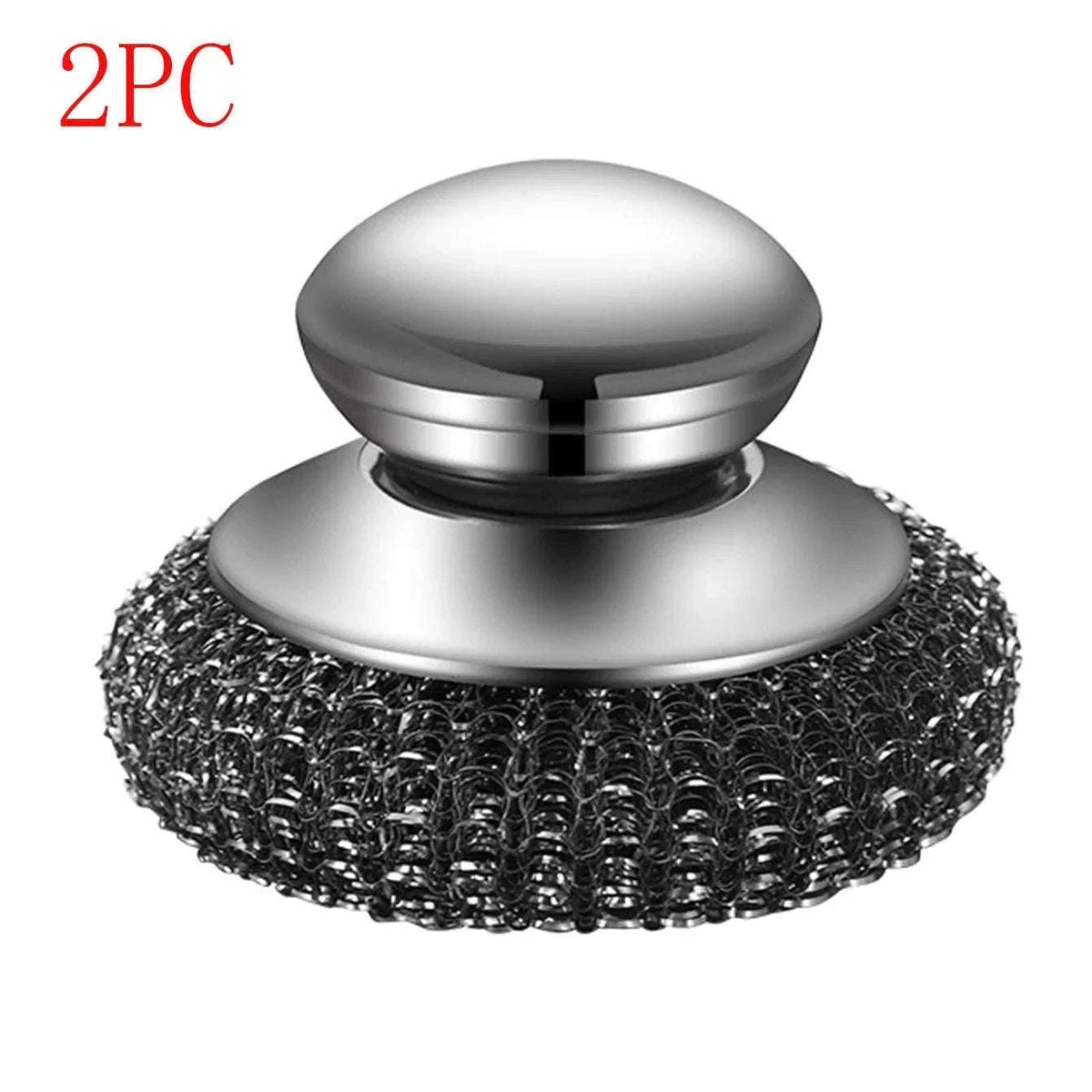 Steel Wool Scrubber with Handle for Tough Kitchen Cleaning-1PC