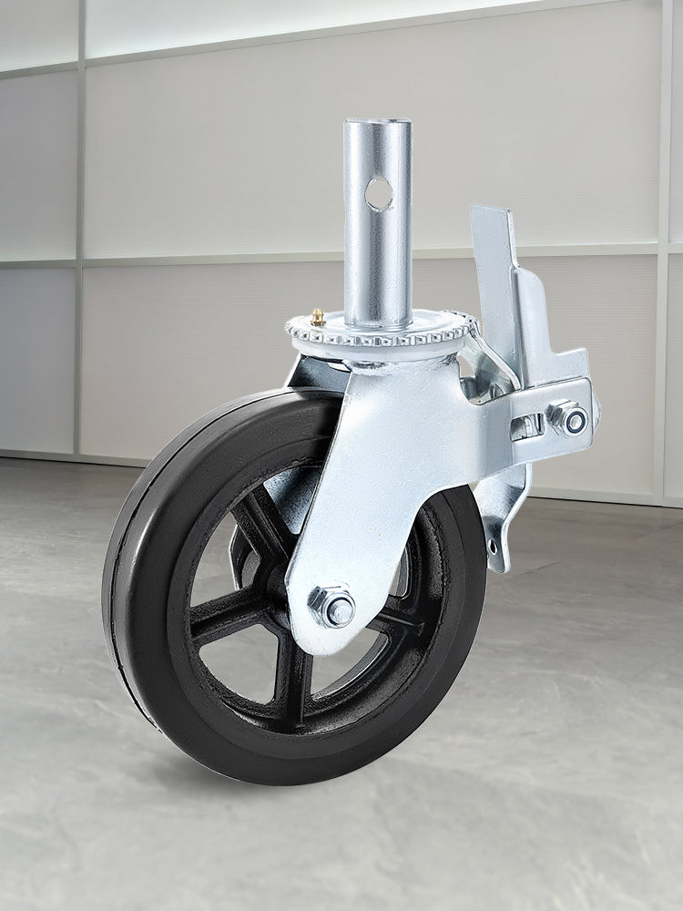 Heavy Duty 8" Scaffolding Swivel Casters Set with Dual Lock Brakes