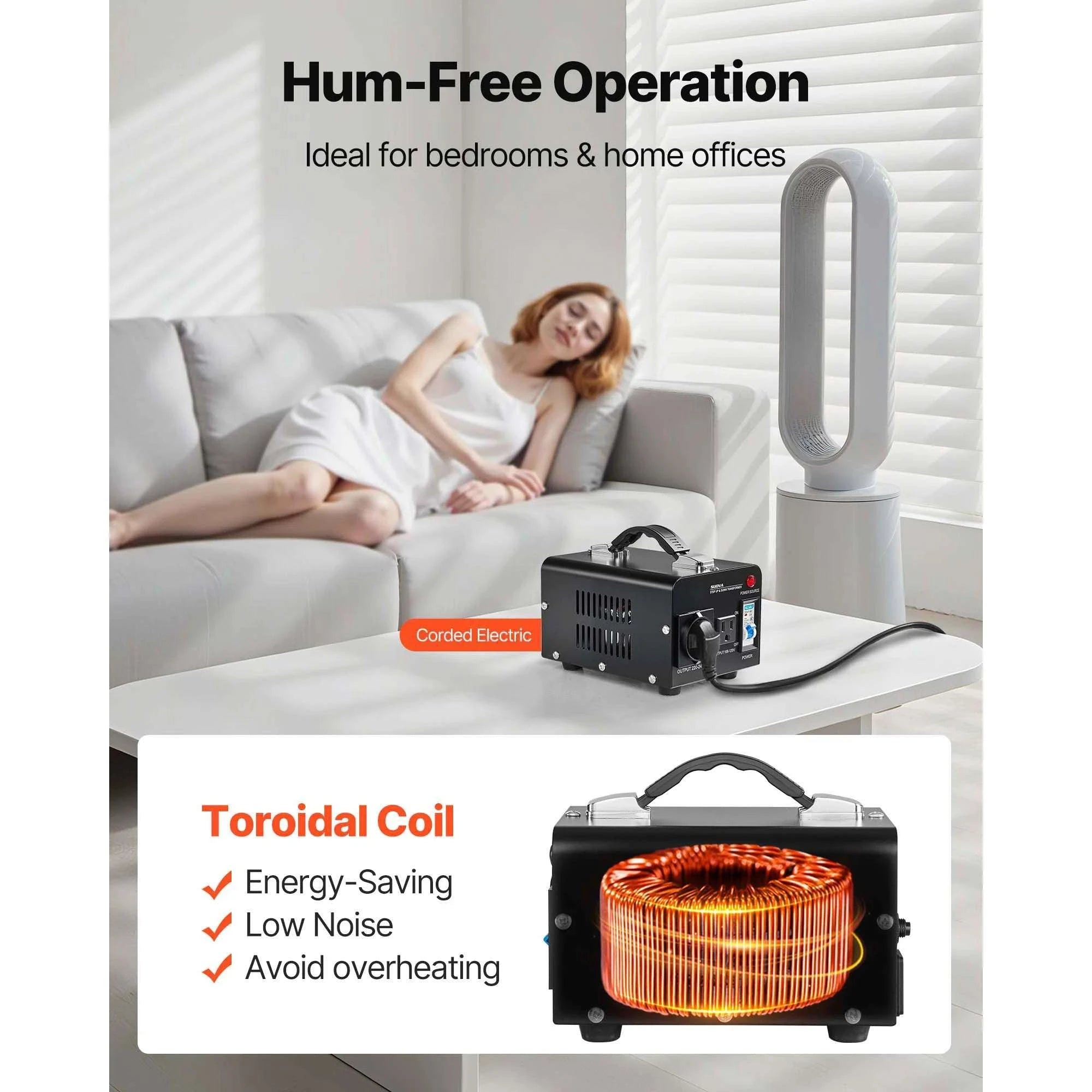 Step Up & Down Voltage Converter Transformer 500–6000VA US/EU-3000VA Automatic / United States