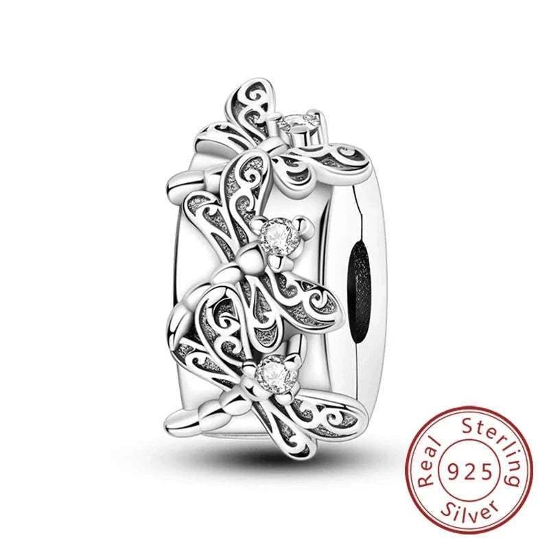 Sterling Silver Firefly, Bee, Butterfly & Hummingbird Charms-KTC191