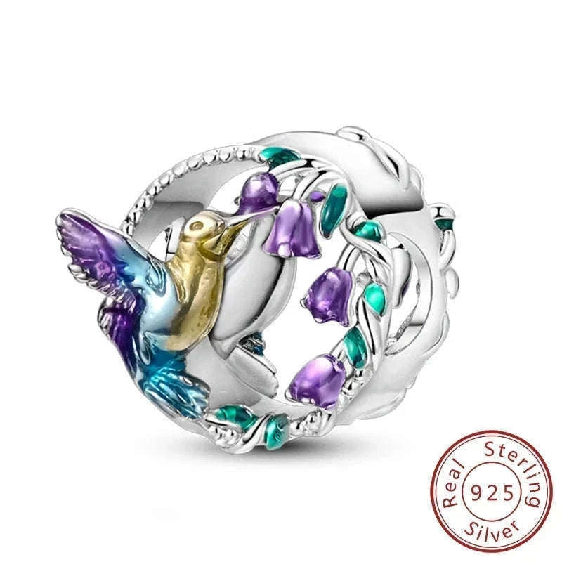 Sterling Silver Firefly, Bee, Butterfly & Hummingbird Charms-KTC191