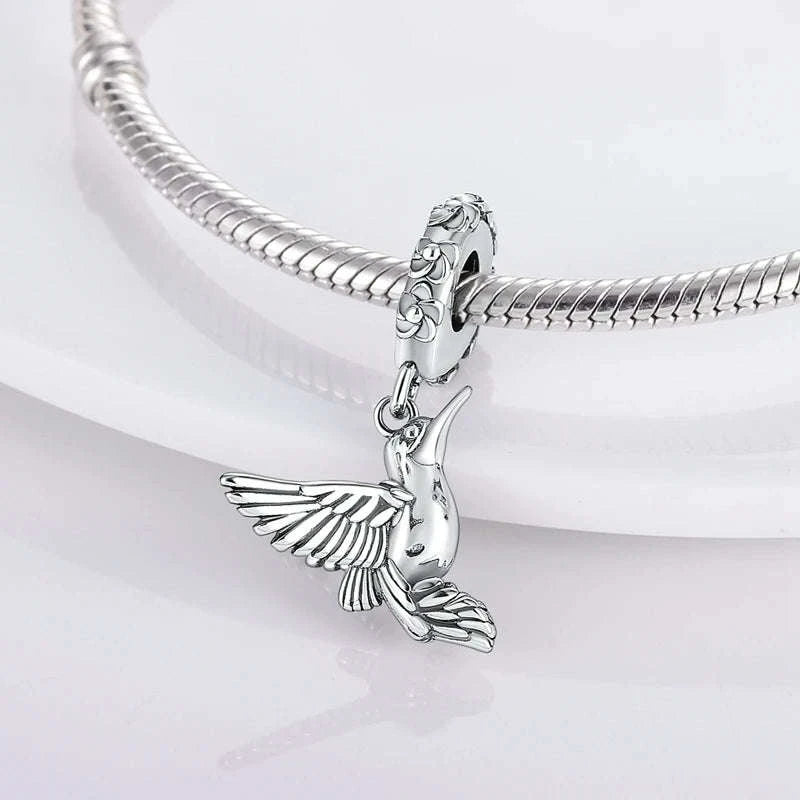 Sterling Silver Firefly Bee Butterfly Hummingbird Charms-KTC191