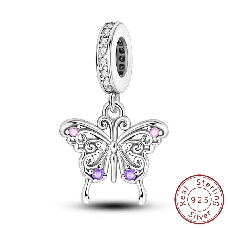 Sterling Silver Firefly Bee Butterfly Hummingbird Charms-KTC191