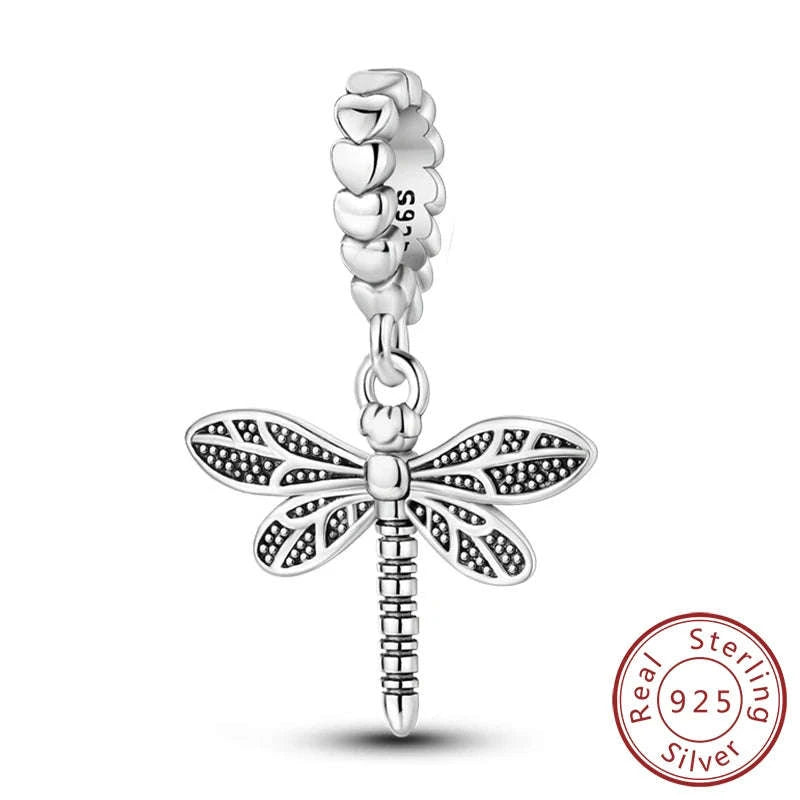Sterling Silver Firefly Bee Butterfly Hummingbird Charms-KTC191