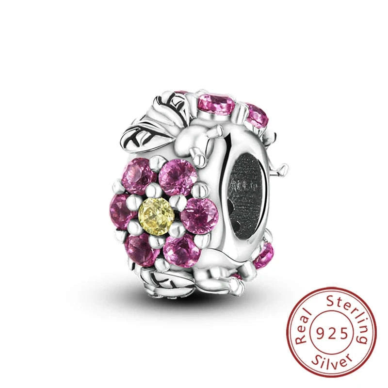 Sterling Silver Firefly Bee Butterfly Hummingbird Charms-KTC191