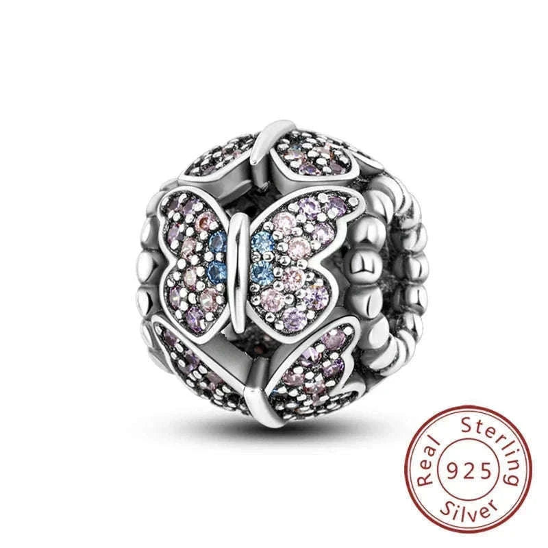 Sterling Silver Firefly, Bee, Butterfly & Hummingbird Charms-KTC191