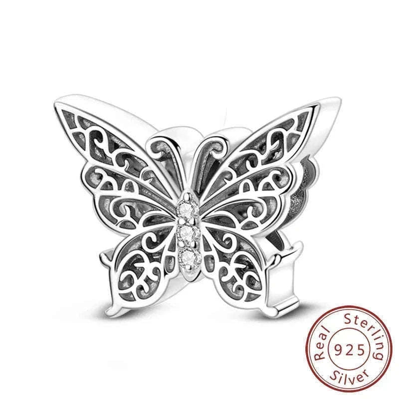 Sterling Silver Firefly, Bee, Butterfly & Hummingbird Charms-KTC191