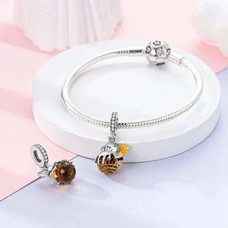 Sterling Silver Firefly, Bee, Butterfly & Hummingbird Charms-KTC191
