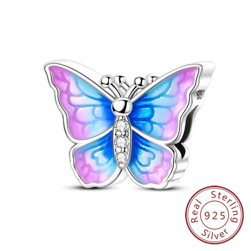 Sterling Silver Firefly Bee Butterfly Hummingbird Charms-KTC191
