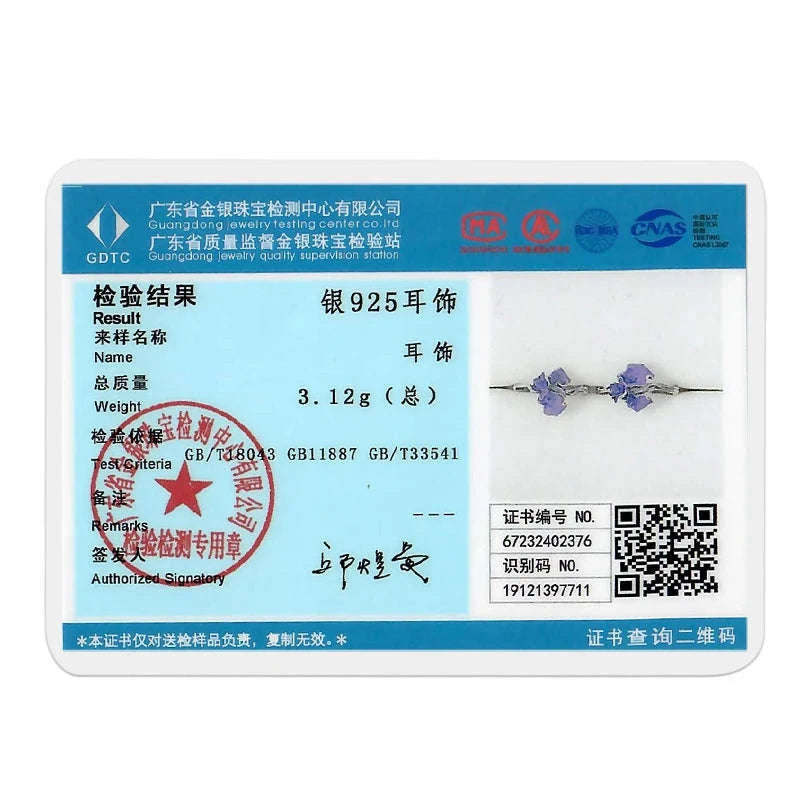 Sterling Silver Star Hoop Earrings with Colored Zirconium-KTE307 / CHINA